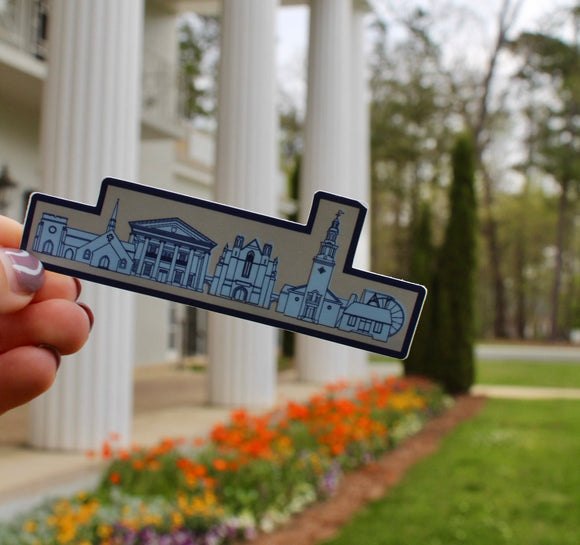 Campus Buildings - Navy and Grey