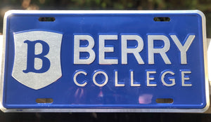 Berry College License Plate